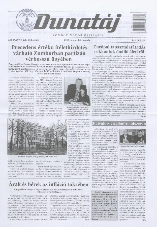 Dunatáj, 14. évf. 2012. január 25. 668. sz.