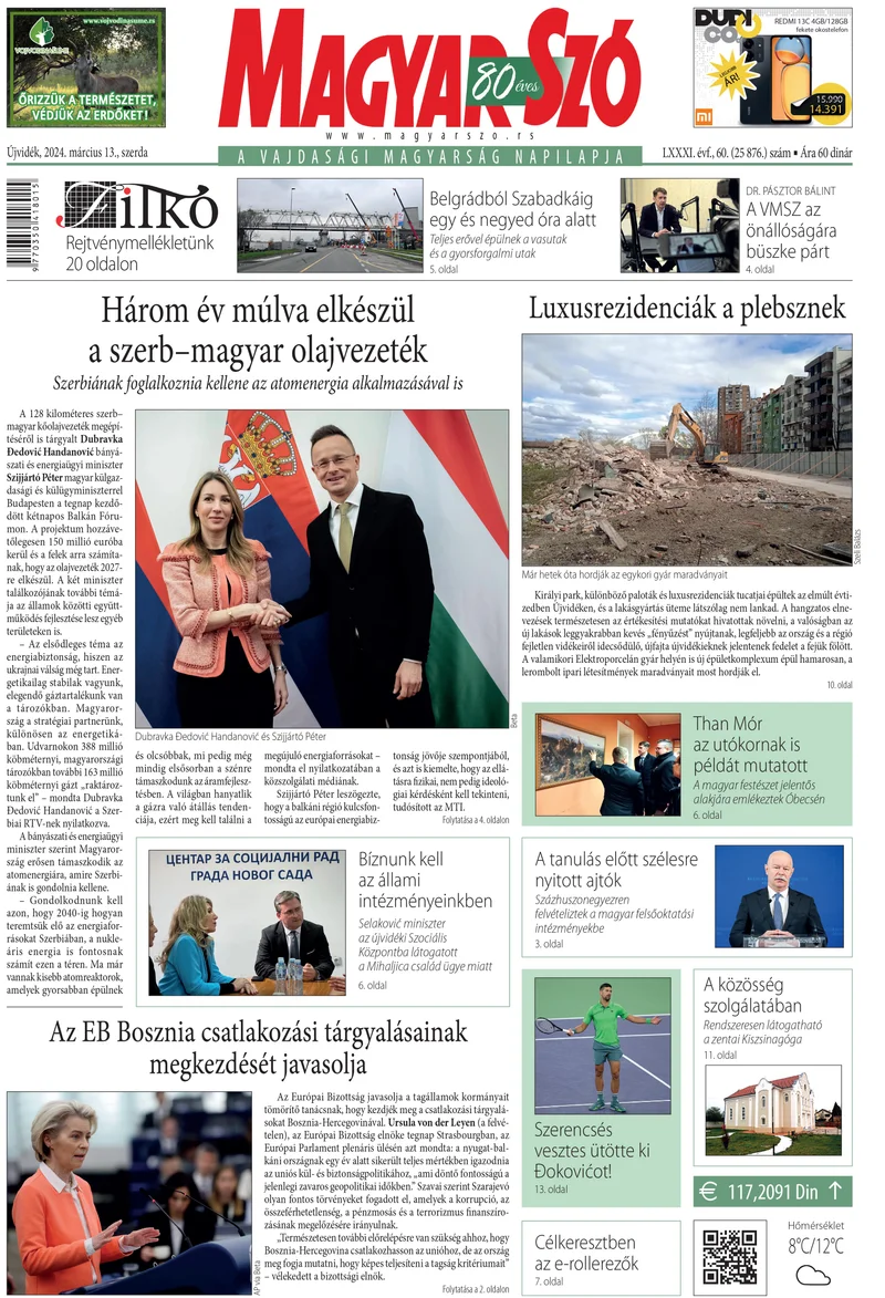 Magyar Szó, 81. évf. 2024. március 13. 60. sz. 1–16. oldal