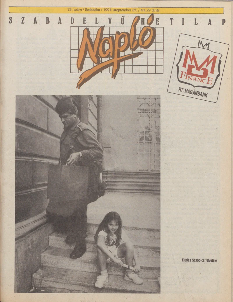 Napló - Szabadelvű hetilap, 2. évf. 1991. szeptember 25. 73. sz.