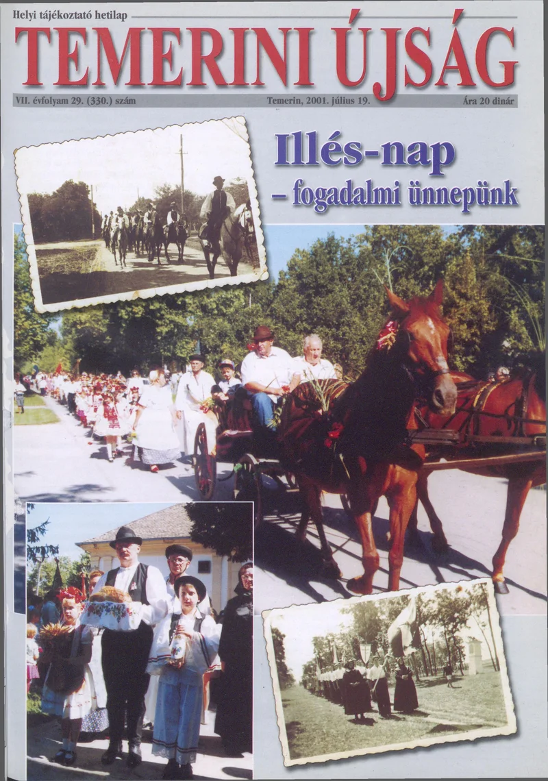 Temerini Újság, 7. évf. 2001. július 19. 29. sz.