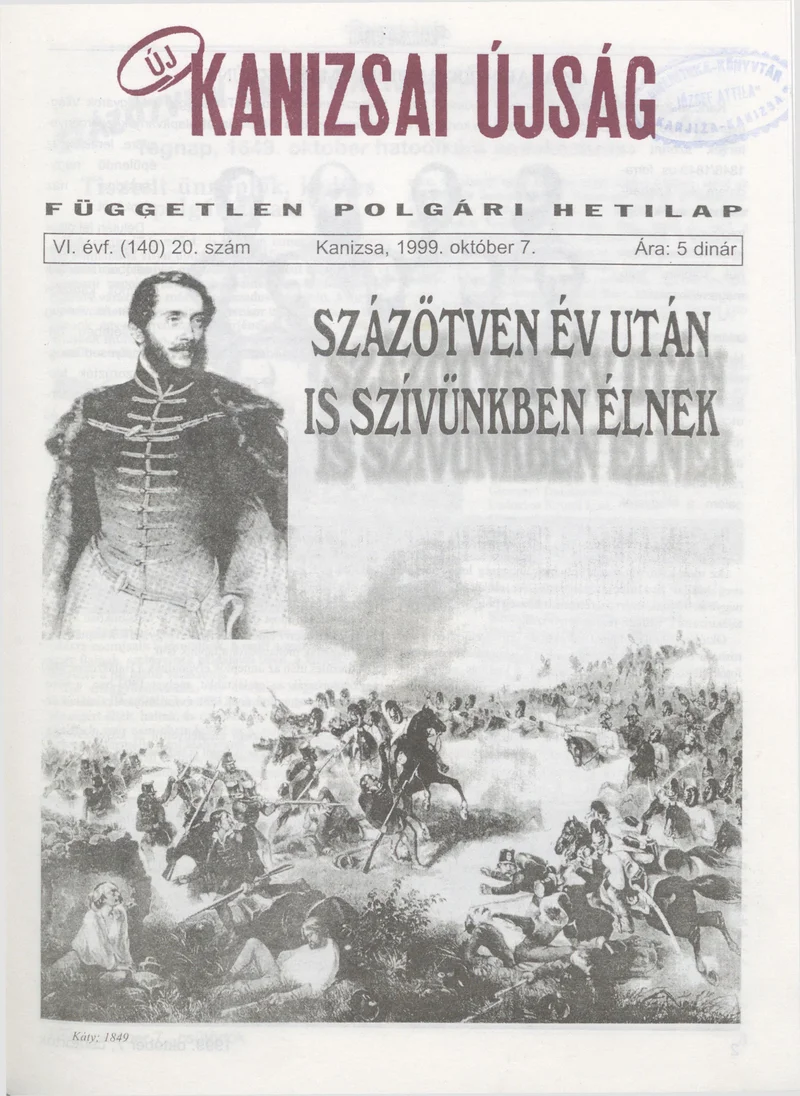 Új Kanizsai Újság, 6. évf. 1999. október 7. 20. sz.