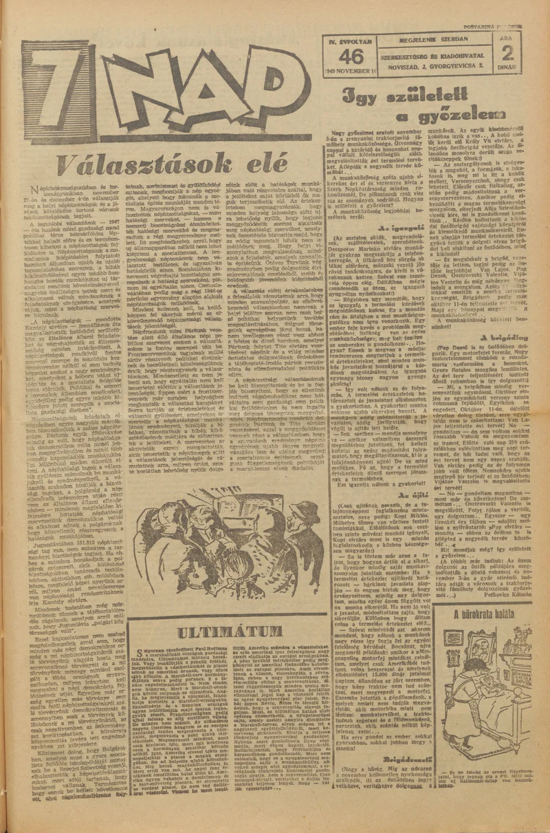 7 Nap, 4. évf. 1949. november 16. 46. sz. 1–4. oldal
