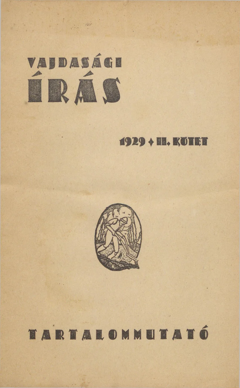 Vajdasági Írás, 2. évf. 1929. Tartalommutató