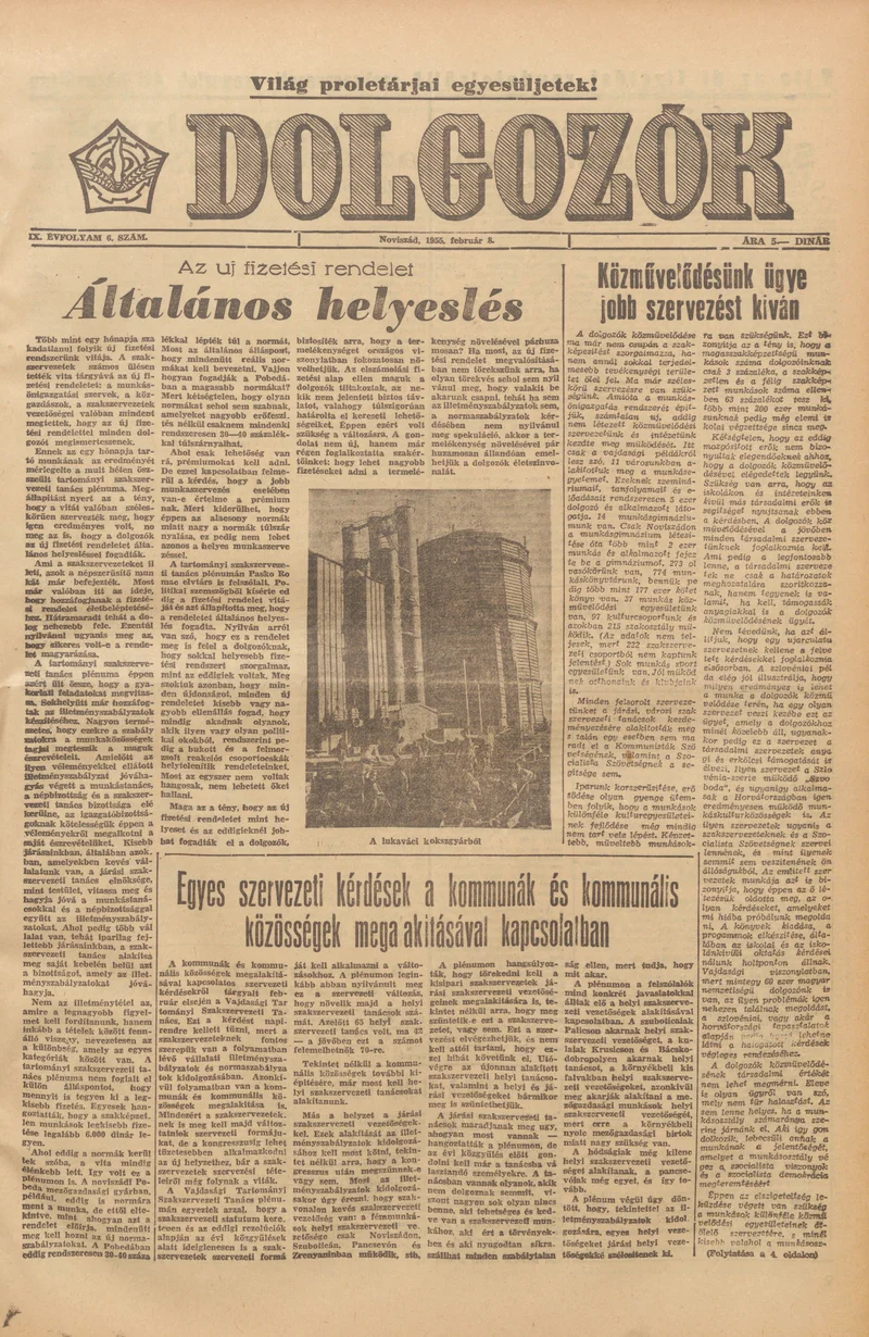 Dolgozók, 9. évf. 1955. február 8. 6. sz.
