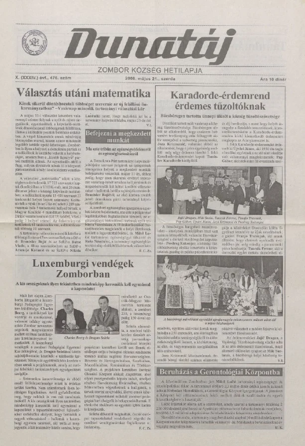 Dunatáj, 10. évf. 2008. május 21. 476. sz.