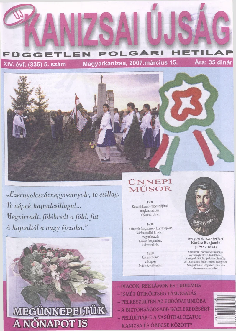 Új Kanizsai Újság, 14. évf. 2007. március 15. 5. sz.