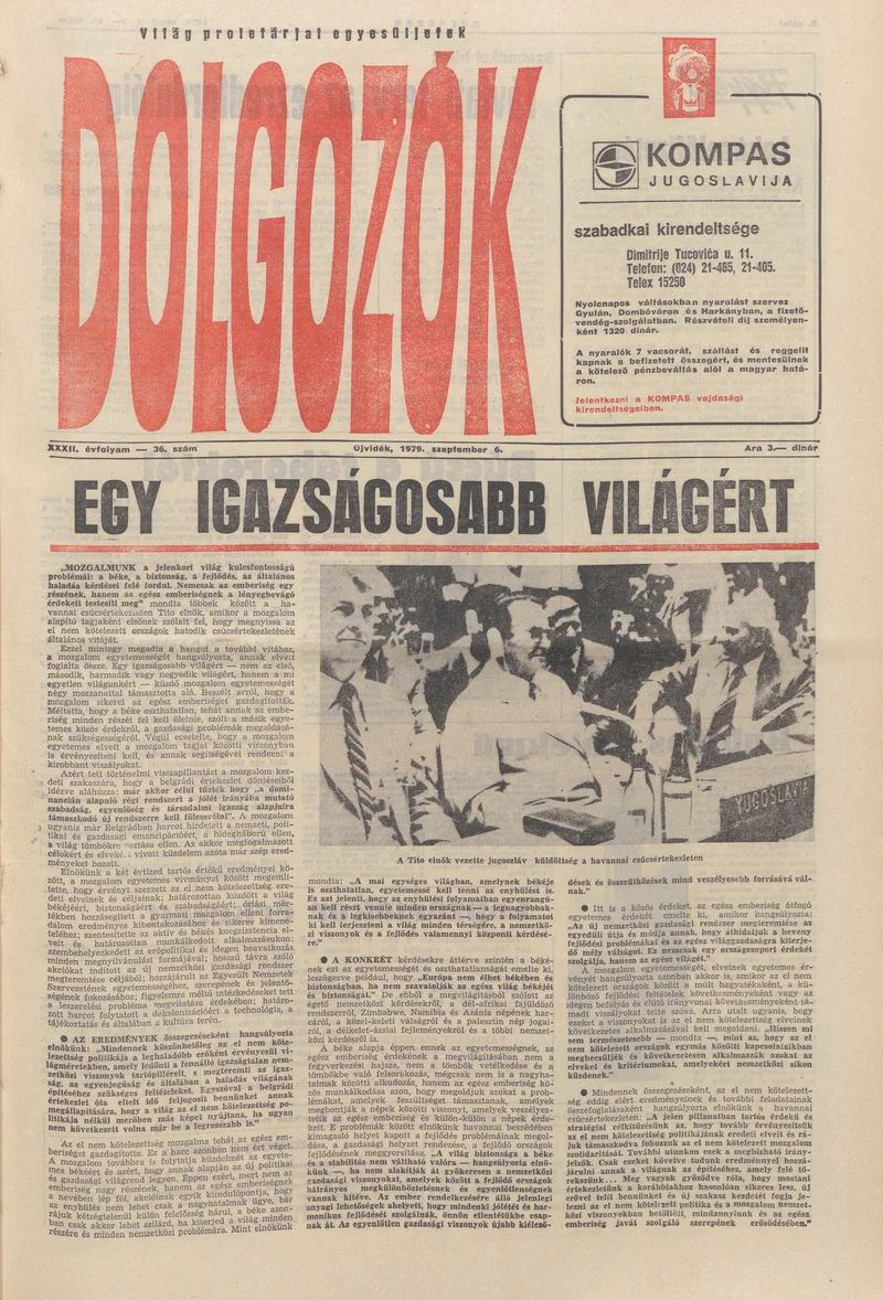 Dolgozók, 33. évf. 1979. szeptember 6. 36. sz.