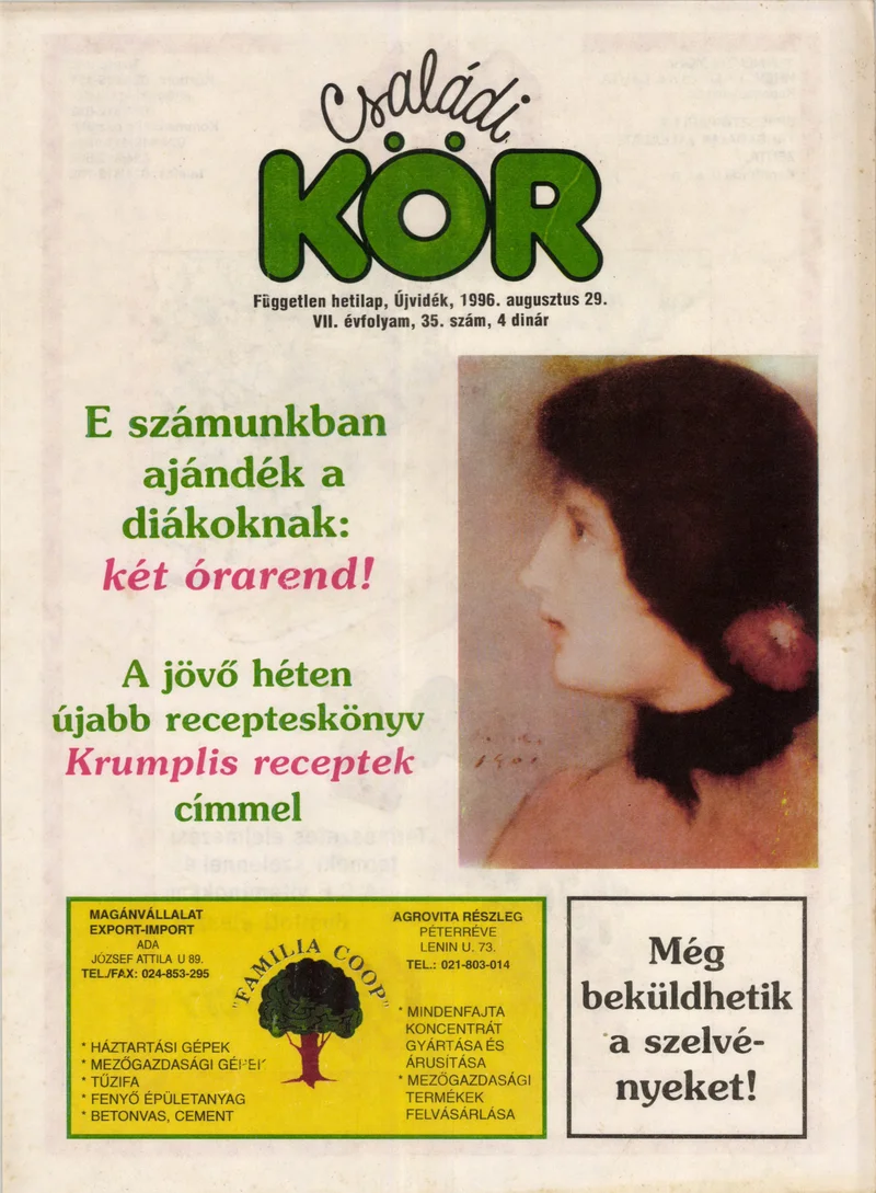 Családi Kör, 7. évf. 1996. augusztus 29. 35. sz.