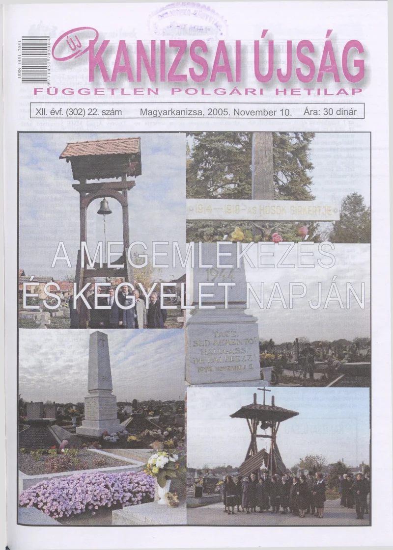 Új Kanizsai Újság, 12. évf. 2005. november 10. 22. sz.