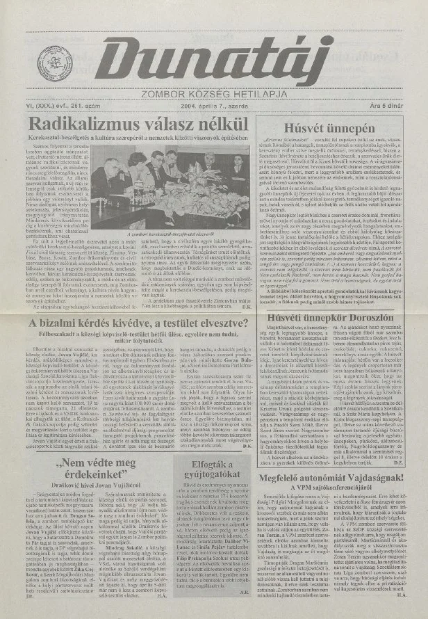 Dunatáj, 6. évf. 2004. április 7. 261. sz.