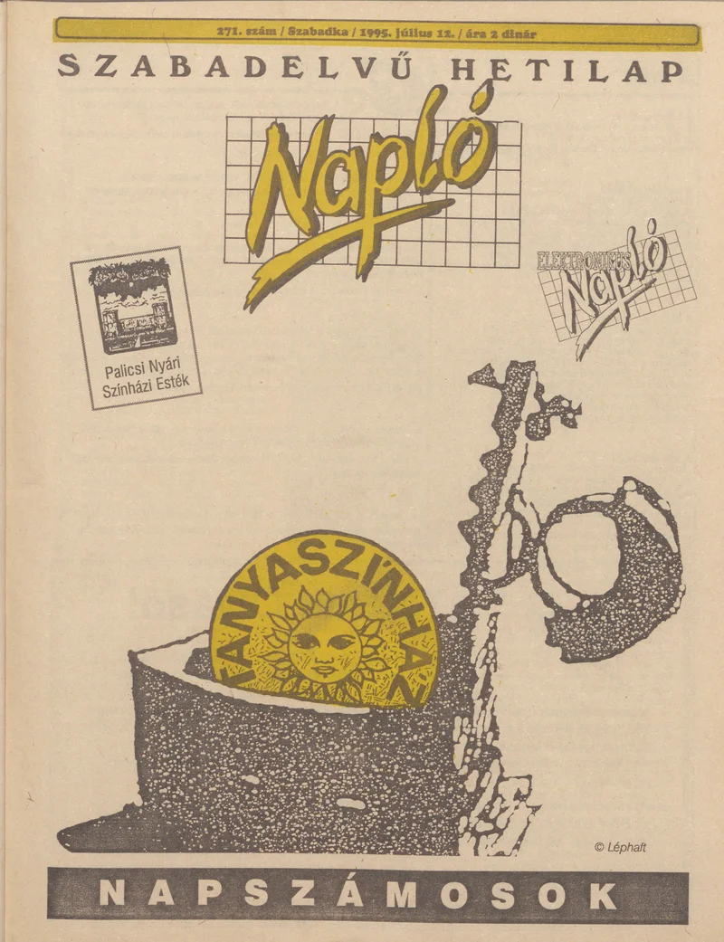 Napló - Szabadelvű hetilap, 6. évf. 1995. július 12. 271. sz.