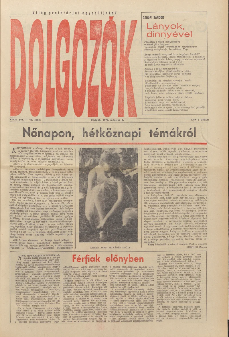 Dolgozók, 33. évf. 1979. március 8. 10. sz.