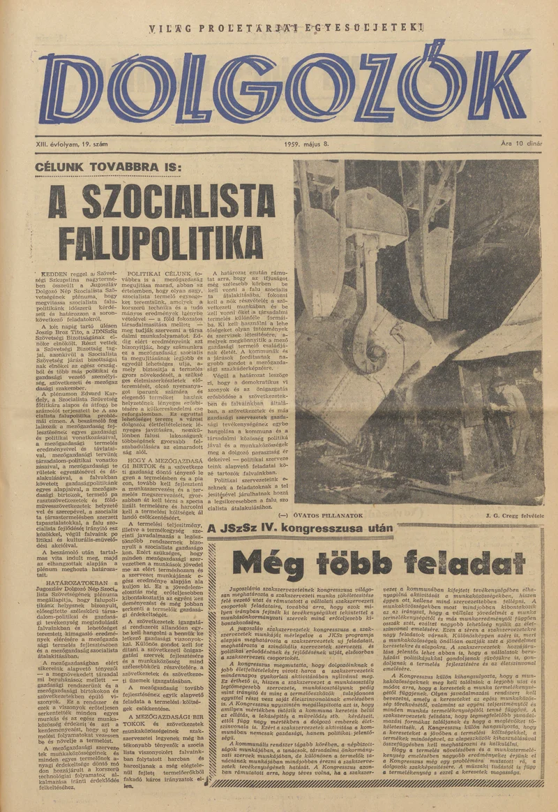 Dolgozók, 13. évf. 1959. május 8. 19. sz.