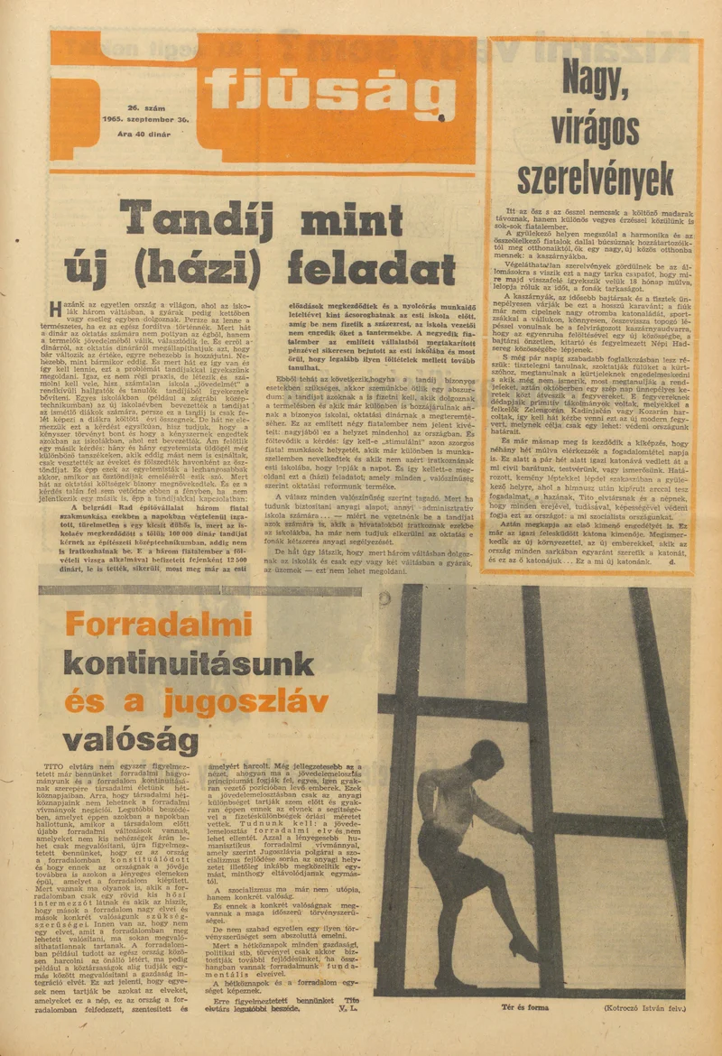 Ifjúság, 21. évf. 1965. szeptember 30. 26. sz.