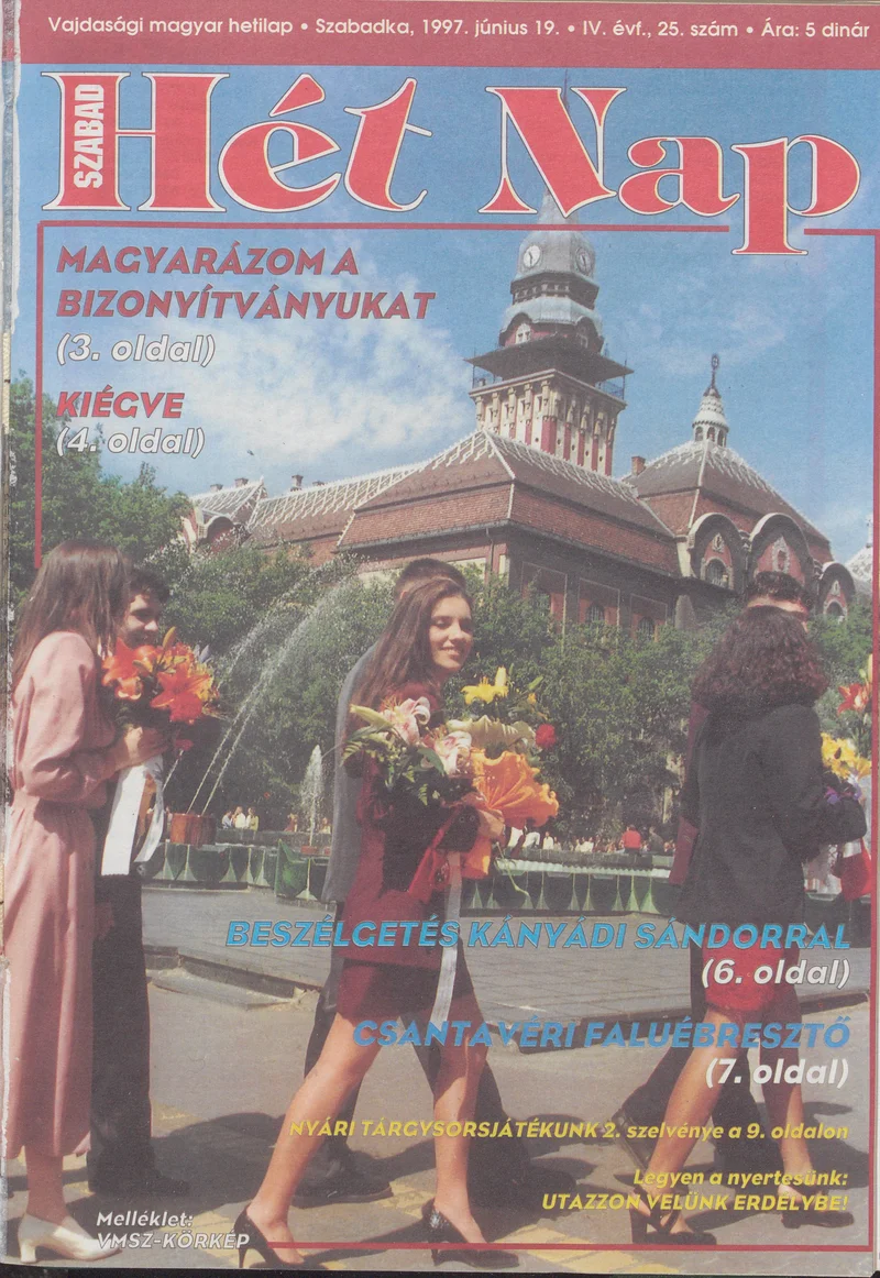 Szabad Hét Nap, 4. évf. 1997. június 19. 25. sz.