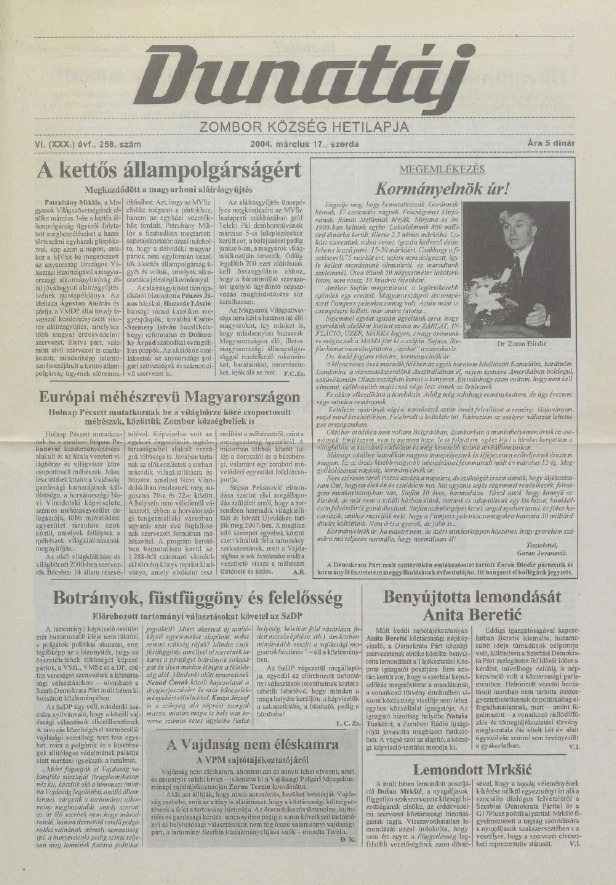Dunatáj, 6. évf. 2004. március 17. 258. sz.