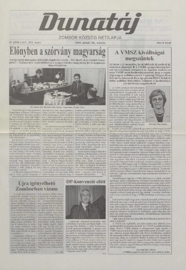 Dunatáj, 6. évf. 2004. január 28. 251. sz.