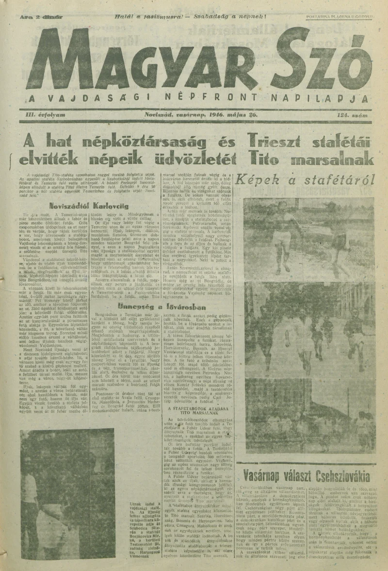 Magyar Szó, 3. évf. 1946. május 26. 124. sz. 1–8. oldal