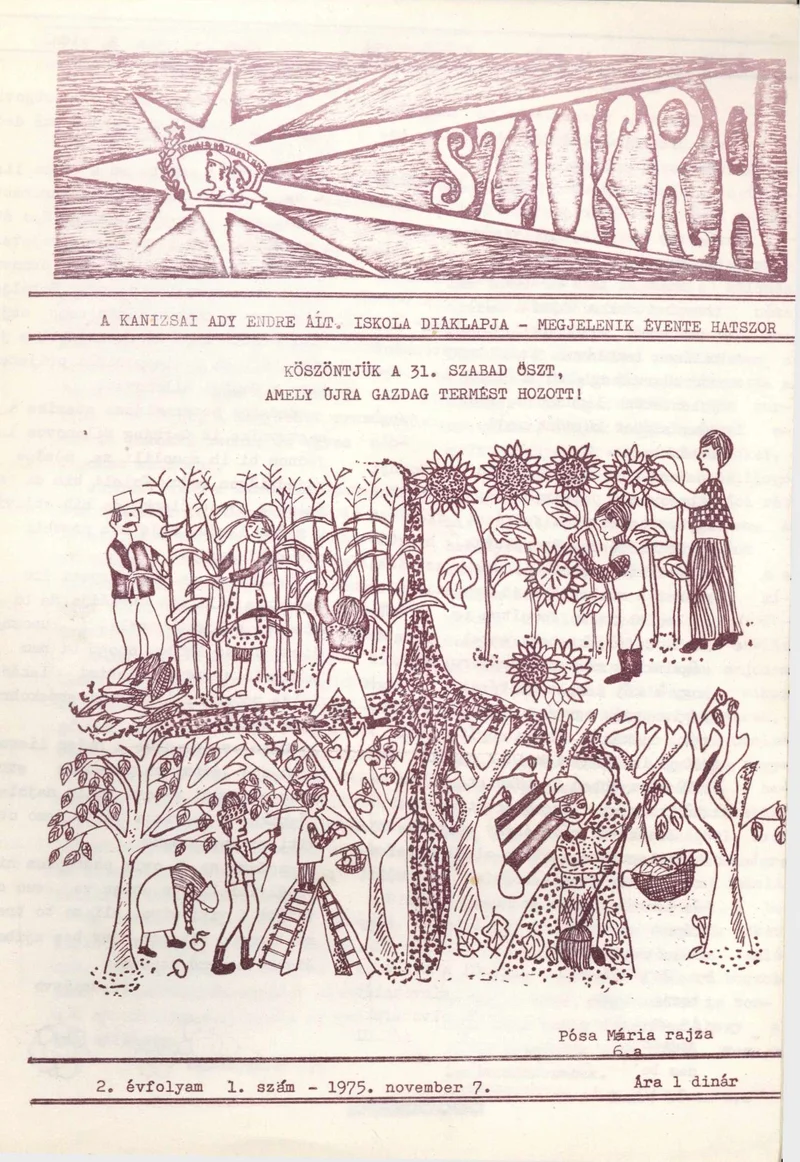 Szikra, 2. évf. 1975. november 7. 1. sz.