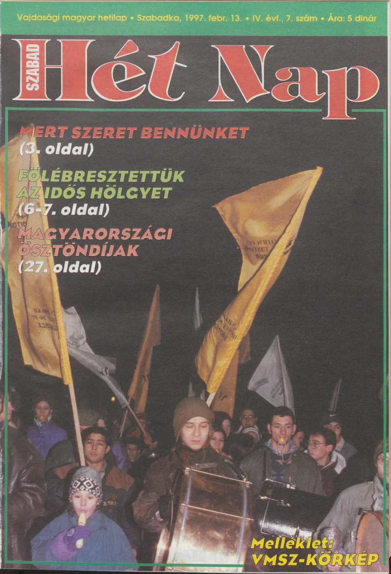 Szabad Hét Nap, 4. évf. 1997. február 13. 7. sz.