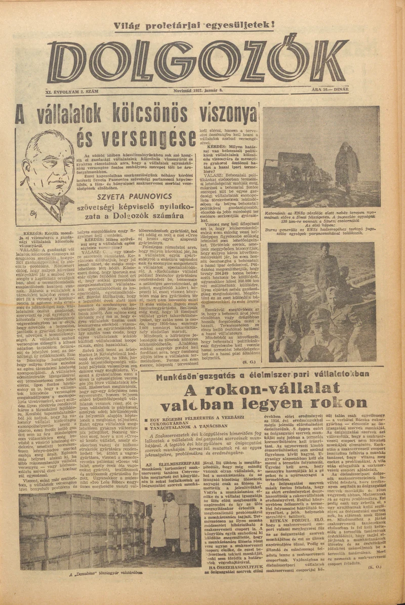 Dolgozók, 11. évf. 1957. január 8. 2. sz.