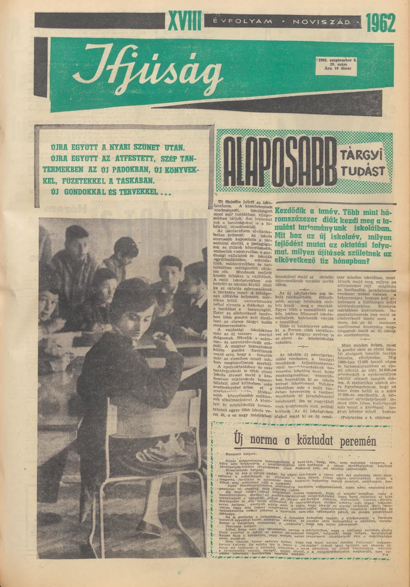 Ifjúság, 18. évf. 1962. szeptember 6. 28. sz.