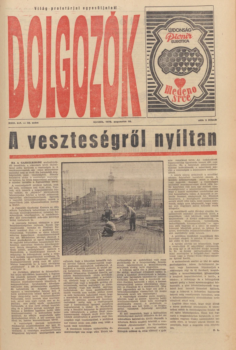 Dolgozók, 32. évf. 1978. augusztus 10. 32. sz.