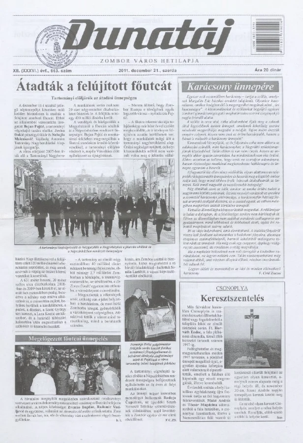 Dunatáj, 13. évf. 2011. december 21. 663. sz.