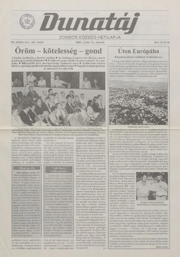 Dunatáj, 7. évf. 2005. július 13. 327. sz.
