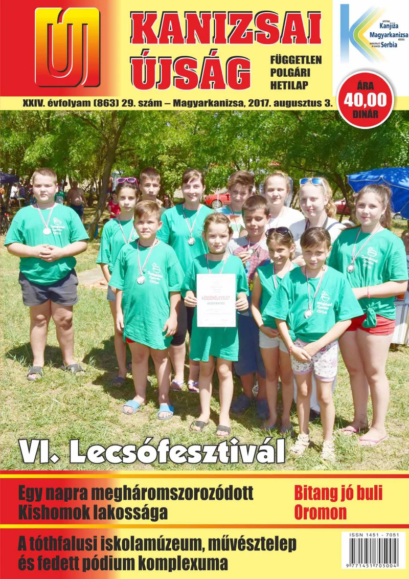 Új Kanizsai Újság, 24. évf. 2017. augusztus 3. 29. sz.