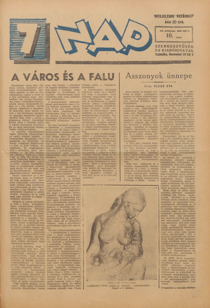 7 Nap, 9. évf. 1954. március 7. 10. sz. 1–16. oldal
