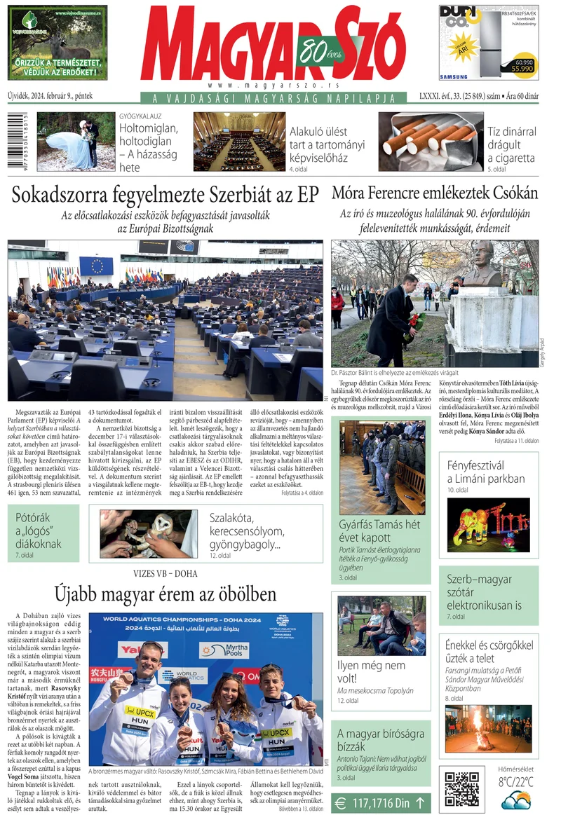 Magyar Szó, 81. évf. 2024. február 9. 33. sz. 1–16. oldal
