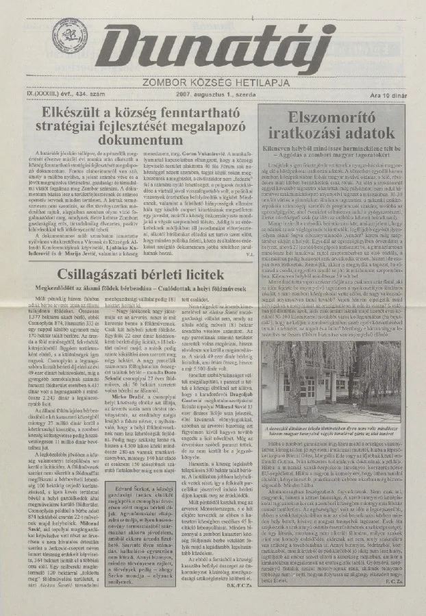 Dunatáj, 9. évf. 2007. augusztus 1. 434. sz.