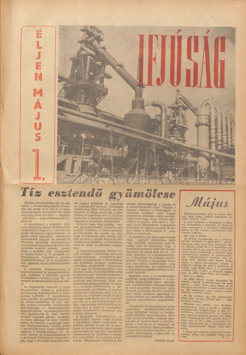 Ifjúság, 11. évf. 1955. május 1. 498. sz.
