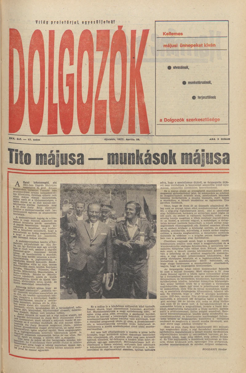 Dolgozók, 31. évf. 1977. április 28. 17. sz.