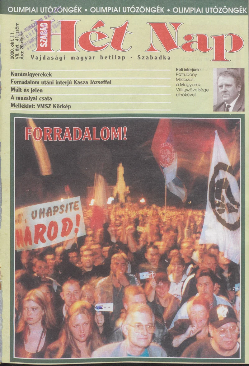 Szabad Hét Nap, 7. évf. 2000. október 11. 41. sz.