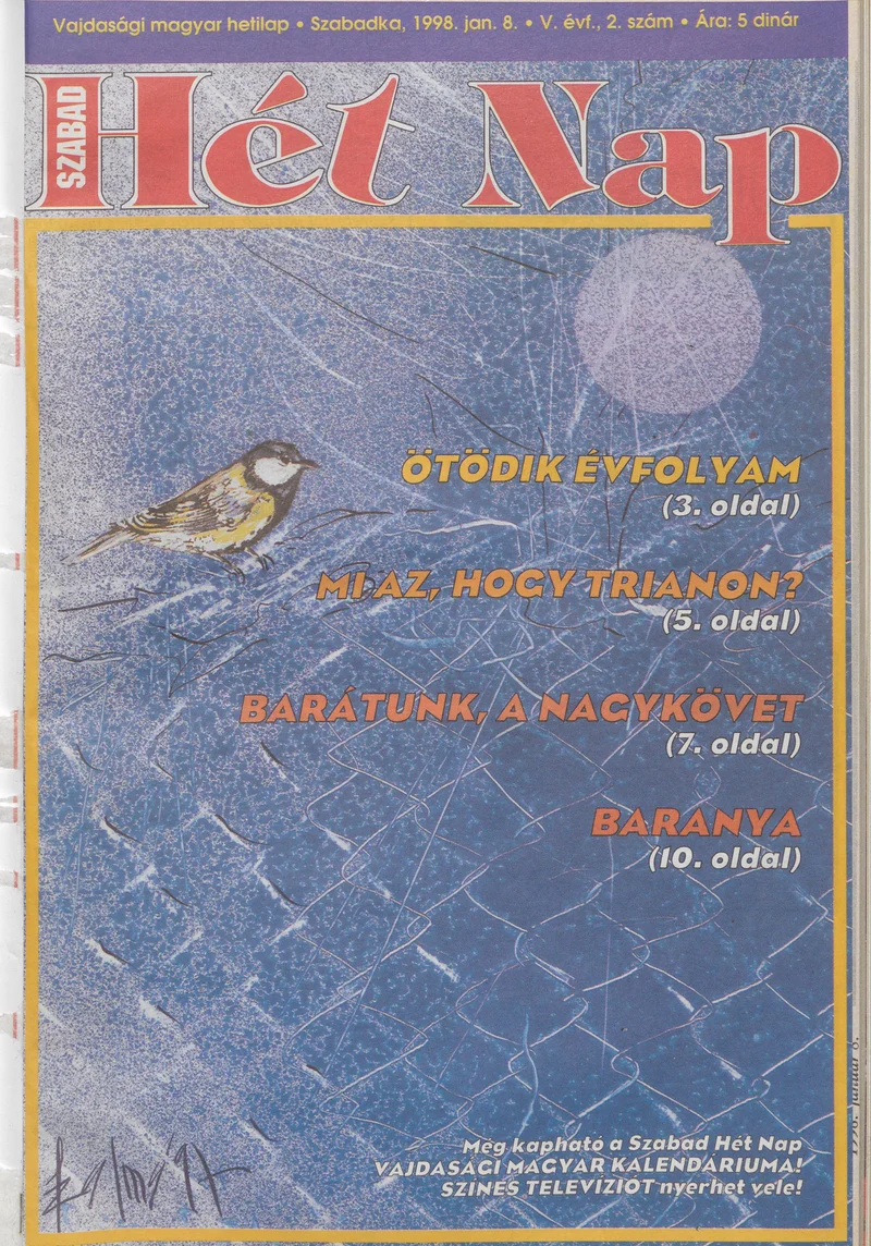 Szabad Hét Nap, 5. évf. 1998. január 8. 2. sz.