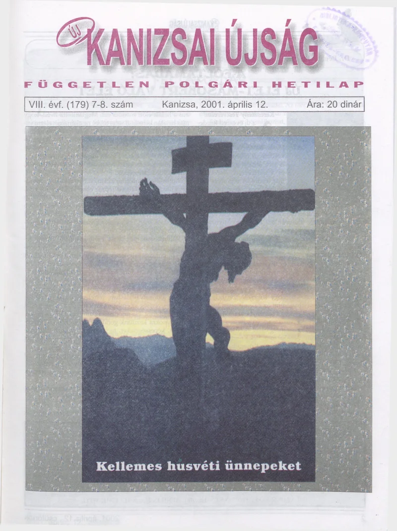 Új Kanizsai Újság, 8. évf. 2001. április 12. 7–8. sz.