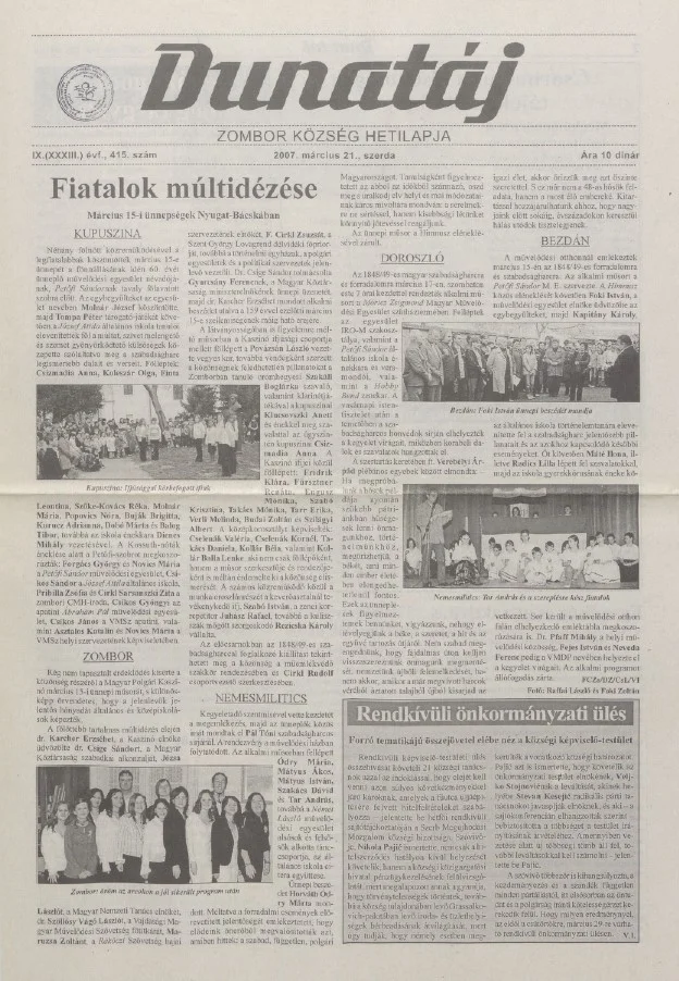 Dunatáj, 9. évf. 2007. március 21. 415. sz.
