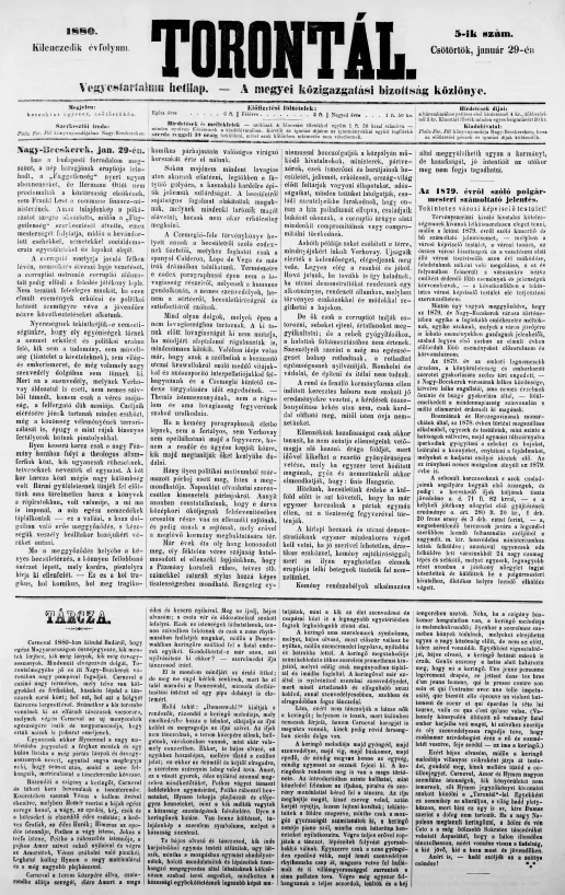 Torontál, 9. évf. 1880. január 29. 5. sz.