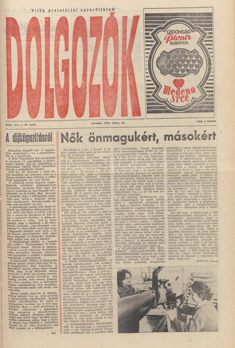 Dolgozók, 32. évf. 1978. július 20. 29. sz.