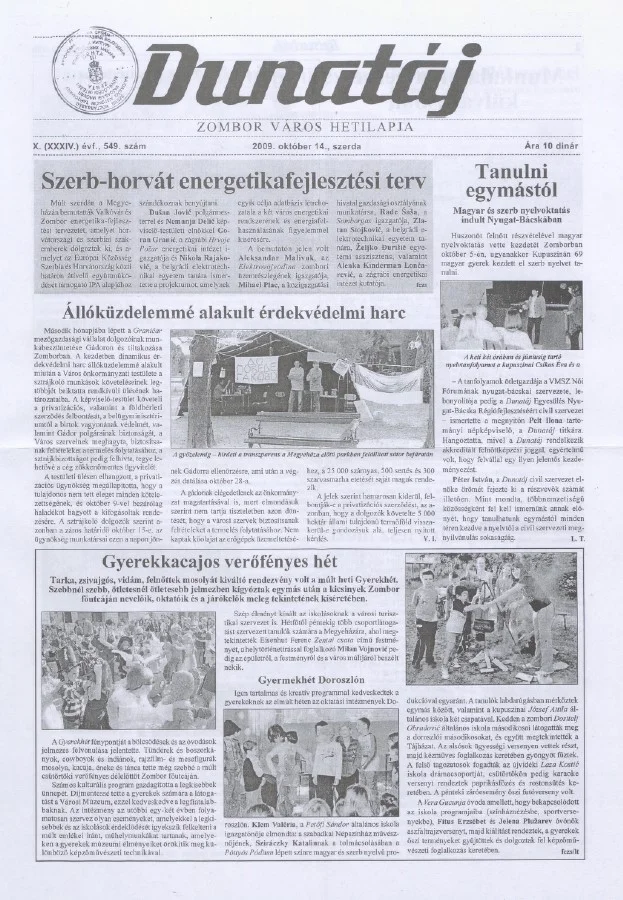 Dunatáj, 11. évf. 2009. október 14. 549. sz.