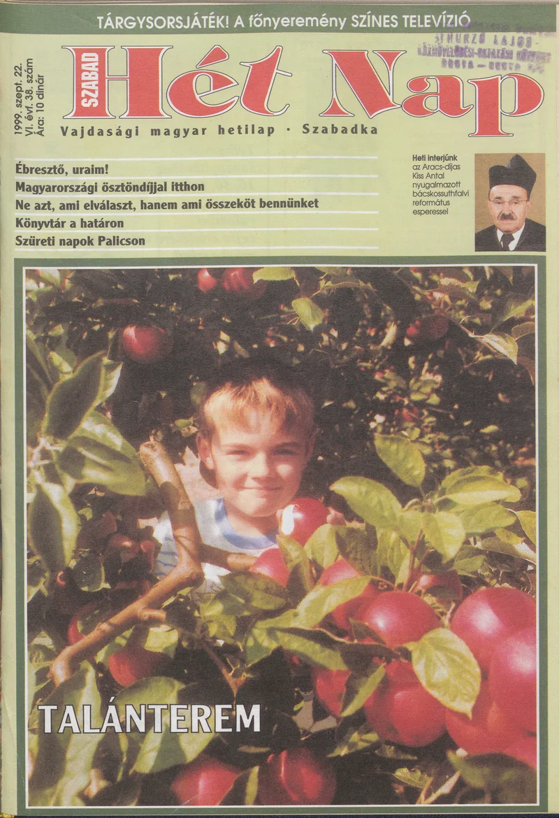 Szabad Hét Nap, 6. évf. 1999. szeptember 22. 38. sz.