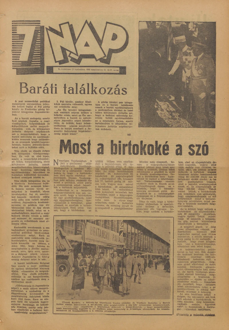7 Nap, 10. évf. 1955. szeptember 11. 37. sz. 1–16. oldal