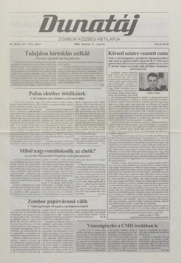 Dunatáj, 6. évf. 2004. február 11. 253. sz.