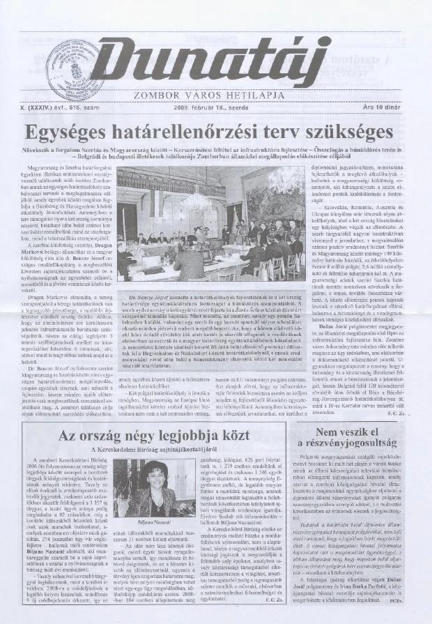 Dunatáj, 11. évf. 2009. február 18. 515. sz.