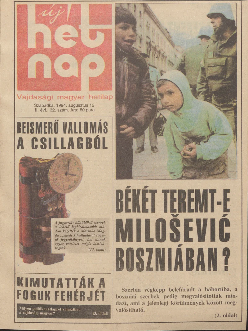 Új Hét Nap, 2. évf. 1994. augusztus 12. 32. sz.