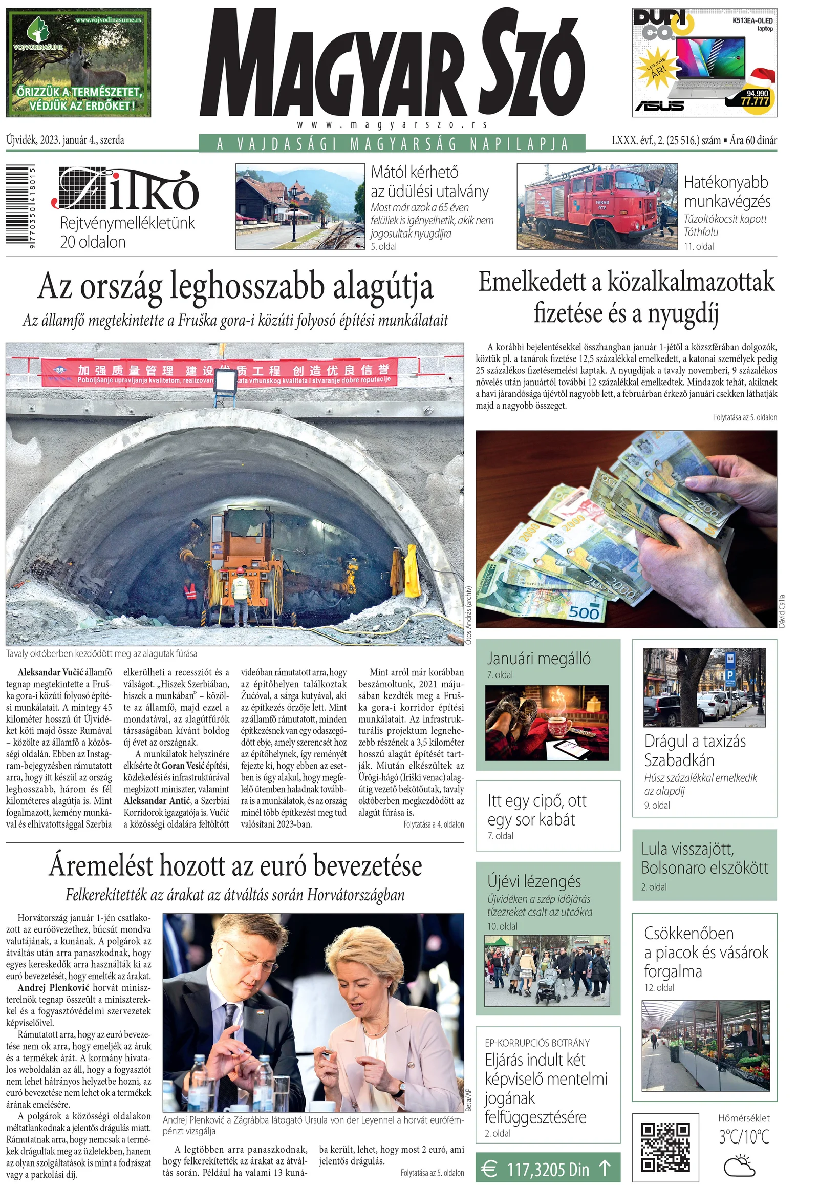 Magyar Szó, 80. évf. 2023. január 4. 2. sz. 1–16. oldal