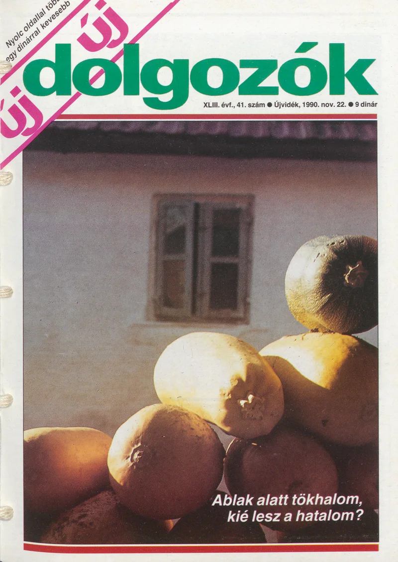 Dolgozók, 44. évf. 1990. november 22. 41. sz.
