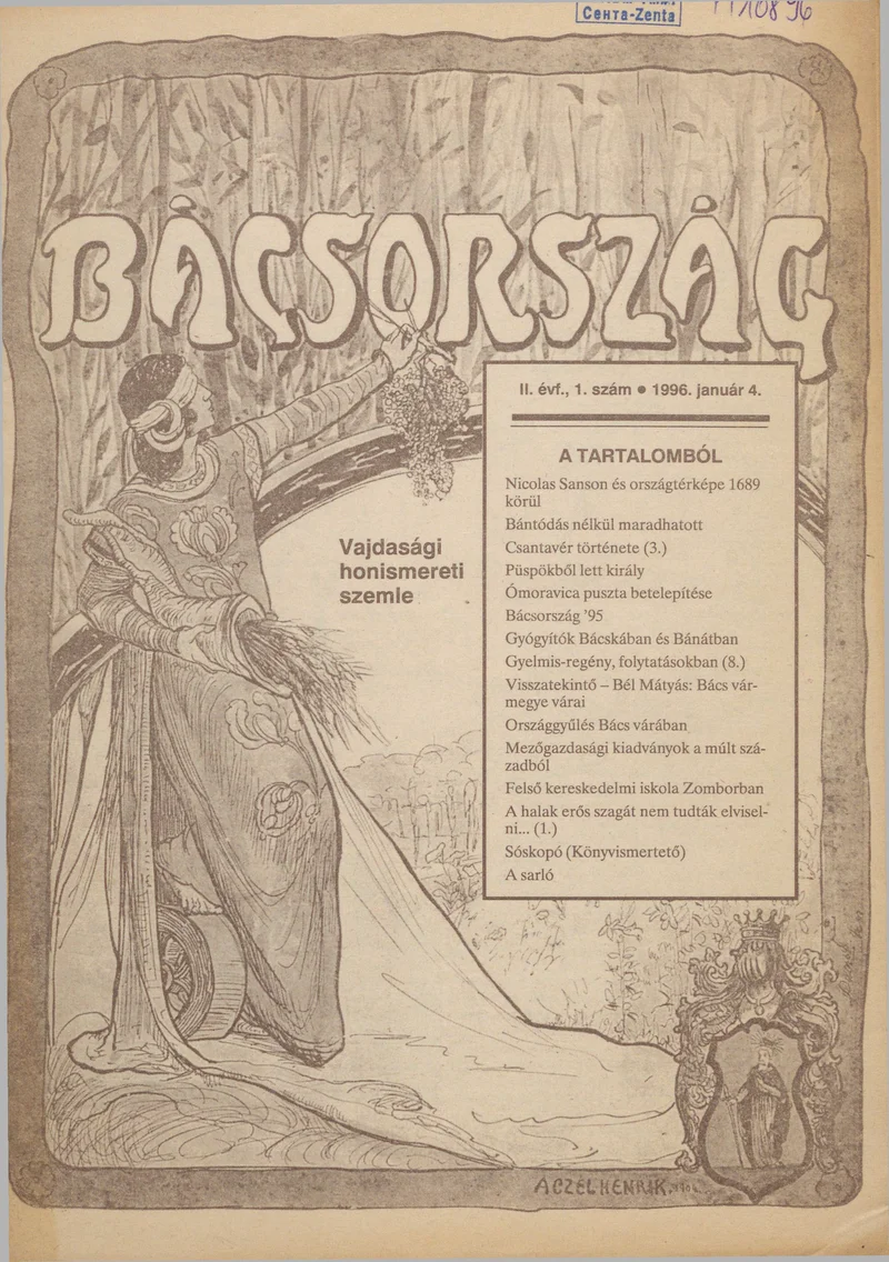 Bácsország, 2. évf. 1996. január 4. 1. sz.